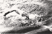 František Venclovský při plavání přes kanál La Manche, rok 1971