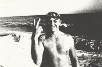 František Venclovský při plavání přes kanál La Manche v roce 1971